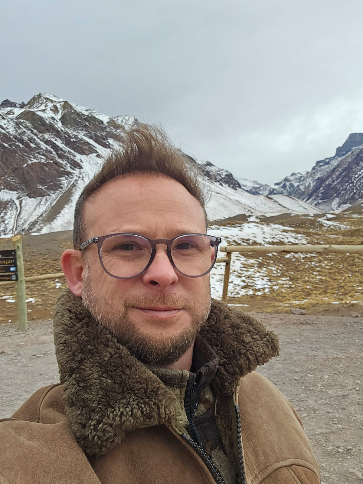 Javier Caruso in the Andes mountains, Mendoza